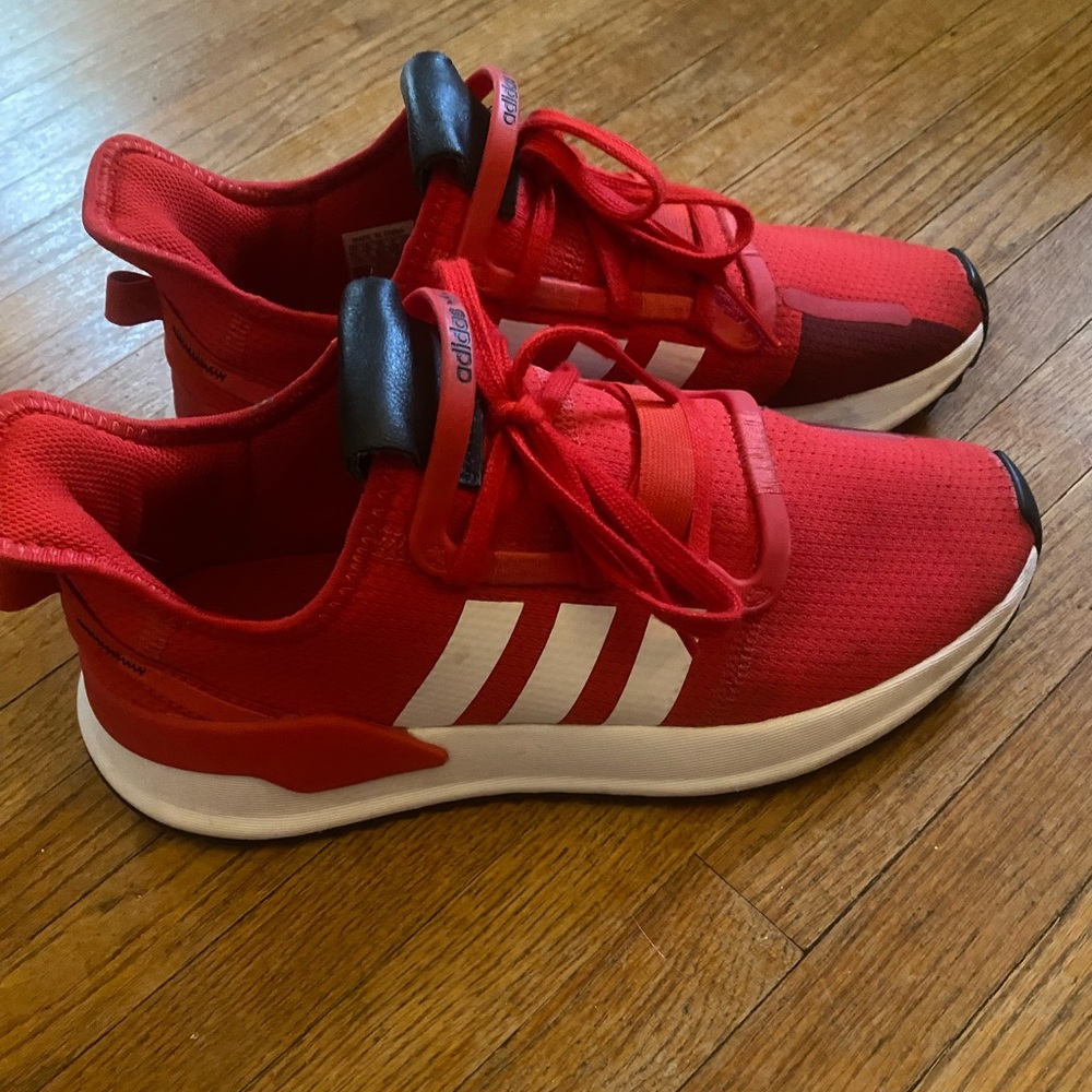 Red adidas shoes